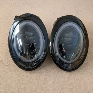 MINI Cooper S JCW LED Halo Headlights R53 RHD LHD Black - Picture 1 of 9