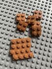4 X LEGO 3710 1x4 PLATE & 6 3022 Flat Brick Piece Medium Nougat Free Post
