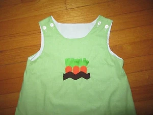 Carrot Applique Jumper Dress Size 6/6X - Picture 1 of 6