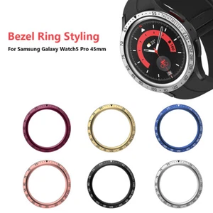 Stainless Steel Bezel Ring Cover Anti Scratch for Samsung Galaxy Watch5 Pro 45mm - Photo 1 sur 17