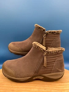 Easy Spirit Ankle Boot Elinot Women's Sz 9.5 Gray Leather Zip Closure Comfort - Picture 1 of 12