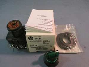 Allen Bradley 800H-16JRG91KB7AX Ser F Illuminated Selector Switch Green Lens - Picture 1 of 9