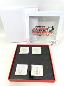 Walt Disney Animation Celebration Sketch Pad Box Pin Set 4 Limited Edition 1250