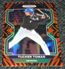 2022 Panini Prizm #PDP77 Tucker Toman Tiger Stripes Prizm BB Card 87/99 MINT!!