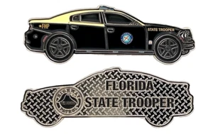 2" FLORIDA HIGHWAY PATROL DODGE CHARGER VEHICLE CHALLENGE COIN - Picture 1 of 1