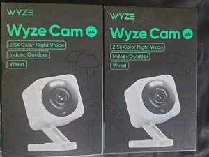 Wyze Cam V4 2K HD Security Camera + 6 Months Cloud, Integrated Spotlight, 2-Pack - Picture 1 of 1