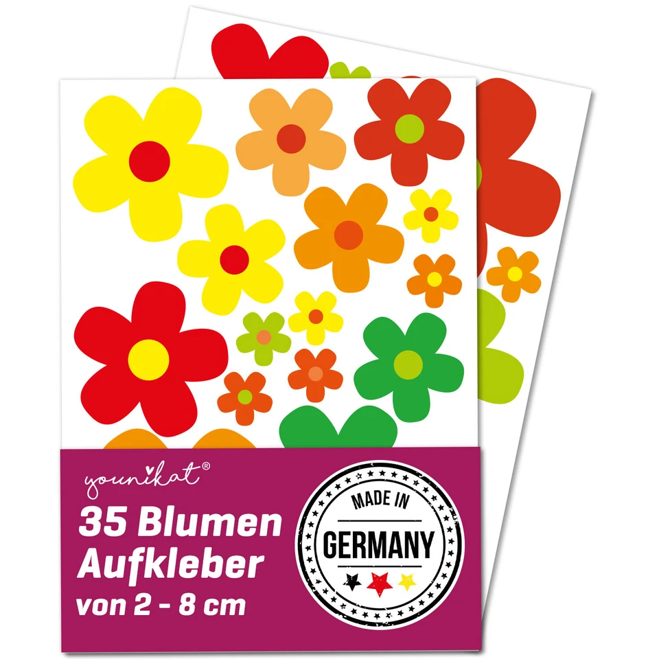 Blumen Blümchen Aufkleber Set Flower Style sommerlich Autoaufkleber kfz-243