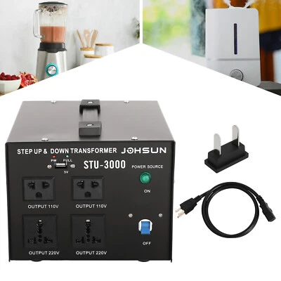 Step Up/Down Transformer Voltage Converter 110V to 220V 220V to 110V USB 3000W - Image 1 of 4
