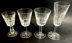 4 Waterford Crystal Glasses - Three Wine & One Cordial - All Marked Waterford. - Picture 1 of 4