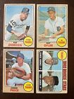 4 1968 Topps Detroit Tigers Cards Pat Dobson Ray Oyler Jim Price Lasher Ex And 