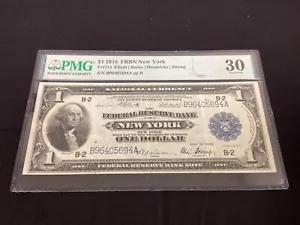 1918 $1 Dollar Federal Reserve Bank Note New York, NY - Fr.#713 - PMG VF30 - Picture 1 of 4