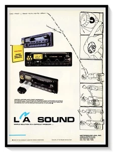 Anuncio impreso de radio de coche LA Sound LA525 vintage 1990 revista publicidad estéreo - Imagen 1 de 2