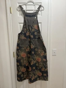 COWOKA Casual Boho Denim Overalls Loose Wide Leg Jumpsuit Suspenders Sz M - Picture 1 of 9