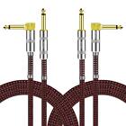 OTraki Guitar Cable 10ft 6.35mm 1/4&#39; 2 Pack Braided Noiseless 3 Meter Guitar Am