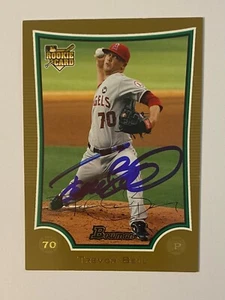 Trevor Bell Signed Bowman #BDP3 2009 Rookie Card Los Angeles Angels Auto MLB RAD - Picture 1 of 1
