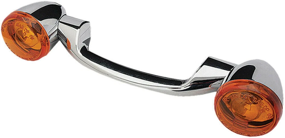 HardDrive 161800 Rear Turn Signals and Bar, Amber Lens Chrome Finish Foto 1 de 1