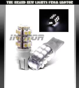 2 X PURE WHITE 26-LED SMD 168/194/2825/T10 REAR LICENSE PLATE LIGHT/SIDE BULBS - Picture 1 of 1