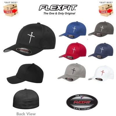 DIOS TRES CRUCIFIXIÓN CLAVO CRUZ RELIGIÓN SOMBRERO FLEXFIT *ENVÍO GRATUITO EN CAJA* Foto 1 de 4