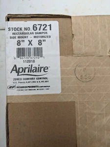 APRILAIRE REP6721 8X8 SIDE/BOTTOM MOUNT RECTANGULAR DAMPER SIDE MOUNT 92043 - Picture 1 of 1