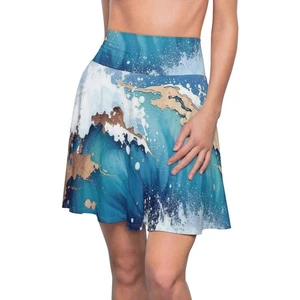Ocean Waves Skater Rock Boho Mode Beachwear Damen Festival Party Outfit - Bild 1 von 43