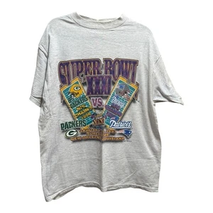 Vintage Large 1997 Green Bay Packers Super Bowl XXXI Champions T-Shirt grau - Bild 1 von 9