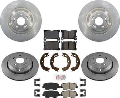 Rotores delanteros y traseros y pastillas de freno de cerámica herrajes para Kia K900 2015-2017 5,0 L V8 Foto 1 de 4