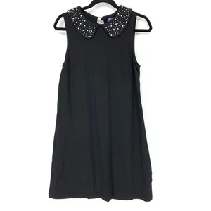 Vivienne Vivienne Tam Women's Small Collared Pearl Neckline Shift Dress Black - Picture 1 of 7