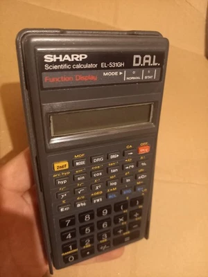 Vintage Scientific Calculator SHARP EL-531GH DAL Grey Case School 1992 Computer - Image 1 of 4