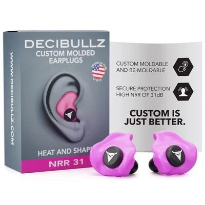 - Custom Molded Earplugs, 31dB Highest NRR, Comfortable Hearing Protection fo... - Image 1 of 4