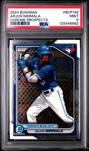 2024 Bowman Chrome Prospects #BCP142 Arjun Nimmala PSA 9 Blue Jays RC - Picture 1 of 2