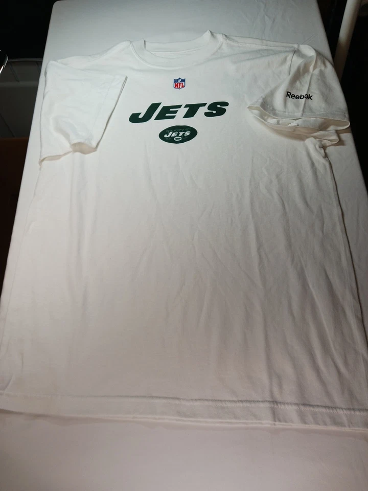 Reebok On Field New York Jets NFL White T-Shirt Size Medium M