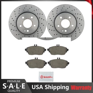For MB W246 C117 X117 Sport Pkg Brembo Front Brake Kit Disc Rotors Ceramic Pads - Picture 1 of 10
