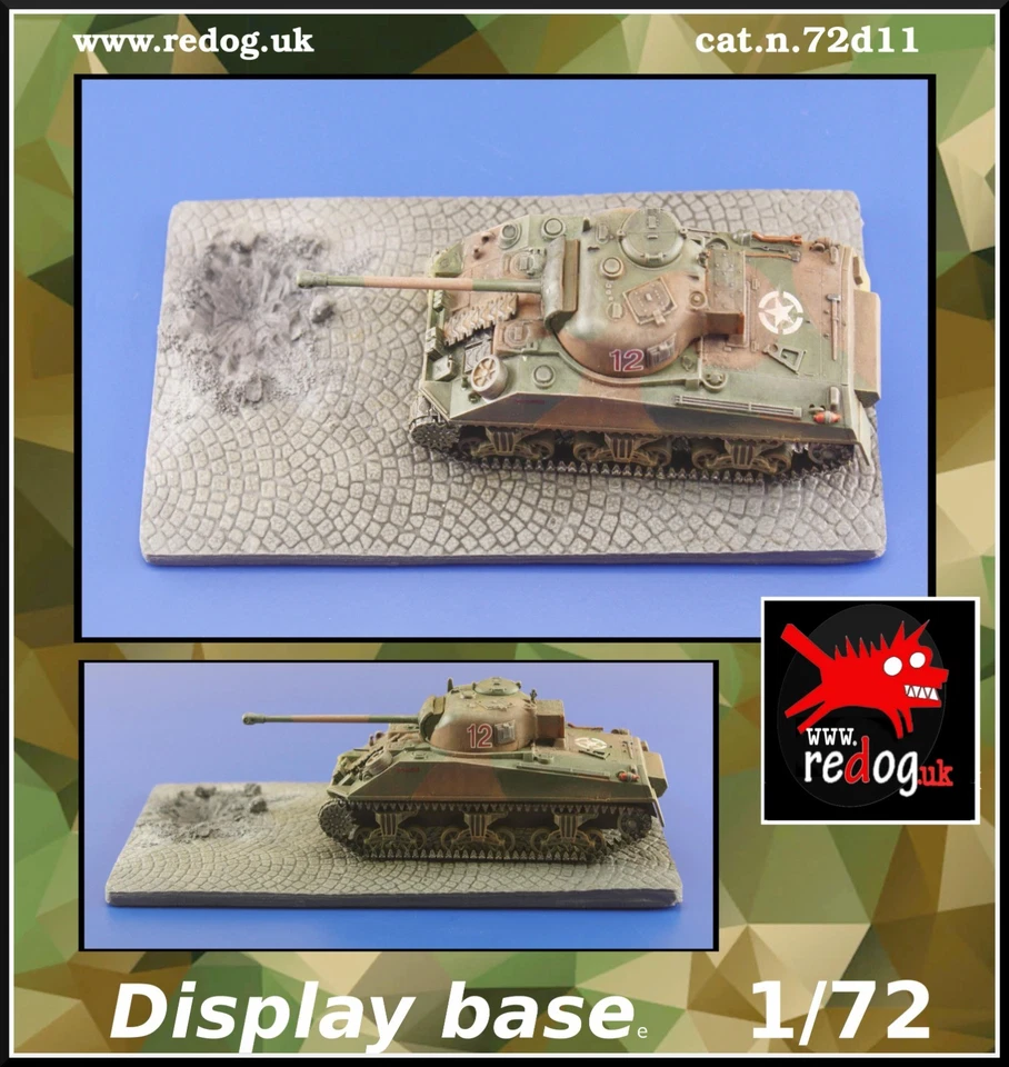 REDOGUK Redog 1/72 Street - Display Base für maßstabsgetreue Modelle/Fahrzeuge. D11