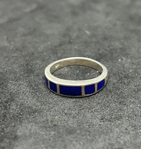 925 Sterling Blue Lapis Ring Sz 5.5 - 2.48g - Picture 1 of 4