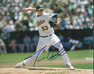 **GFA Oakland Athletics *TREVOR CAHILL* Signed 8x10 Photo AD5 COA** - Picture 1 of 1