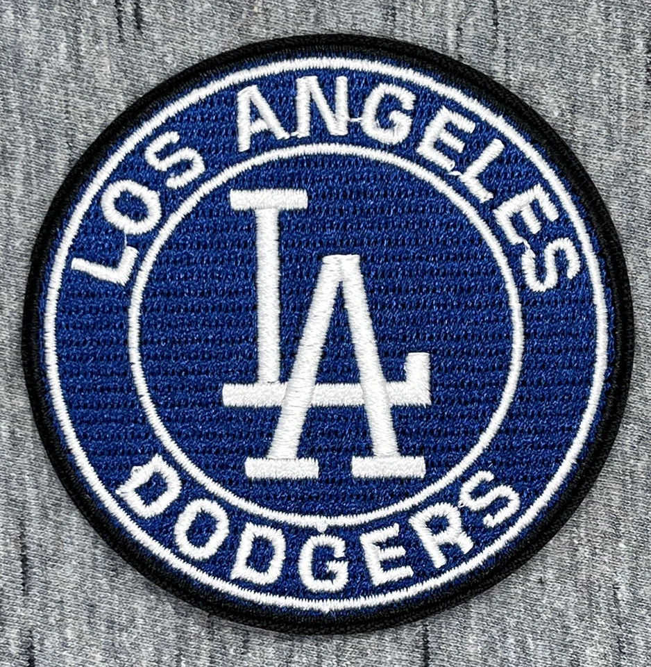 LOS ANGELES DODGERS EMBROIDERED IRON ON PATCH 3” DIAMETER FREE SHIPPING