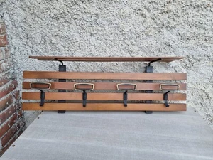 Attacca panni vintage stile scandinavo ANNI '70 LEGNO appendiabiti - Foto 1 di 20