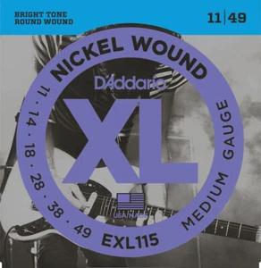 D'Addario EXL115 Nickel Wound Electric Guitar Strings Medium 11-49 - Picture 1 of 1