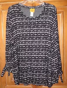 RUBY RD. DONNA 1X MAGLIA NERA MANICA LUNGA GIROCOLLO CRAVATTA MANICA - Foto 1 di 1