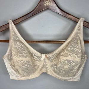 Underscore Beige Lace Unlined Full Coverage Underwire T-Shirt Bra Size 36C - Picture 1 of 9