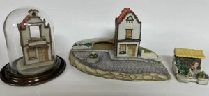 Bavarian Village + Cottage Display SET, Flower Stand MINIATURE + Bonus Figurine  - Picture 1 of 12