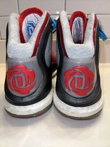 Adidas Rose Boost MMXIV High Top Basketball Shoes Red Black & Gray SZ 7.5 - Picture 1 of 19