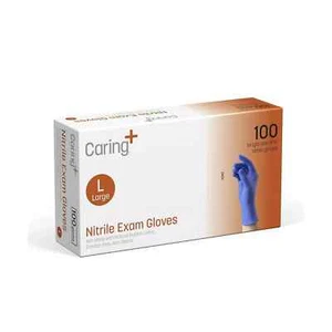 Gants d'examen en nitrile de soin, bleus, sans poudre, gants jetables pour médical... - Photo 1/3