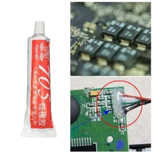 705 High Temperature Clear Silicone Rubber Sealant P3 Glass U2B2 - Photo 1/12