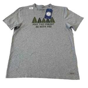 Life Is Good Mens Crusher Tee "May The Forest Be With You" Medium - Picture 1 of 5