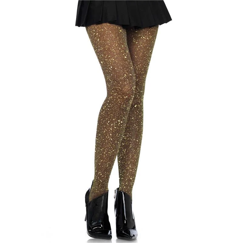 Sexy Leg Avenue Damen Nylon Strumpfhose mit Glitzer Schwarz 34/36/38 #AC962 - Bild 1 von 1