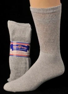 6 pares de calcetines para diabéticos acolchados grises para hombre y mujer médicos de elección equipo 3 tallas - Imagen 1 de 2