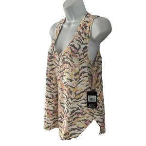 P.J Salvage Sleeveless Top Womens Medium Multi Camouflage Sleep Shirt V-Neck NWT - Picture 1 of 10