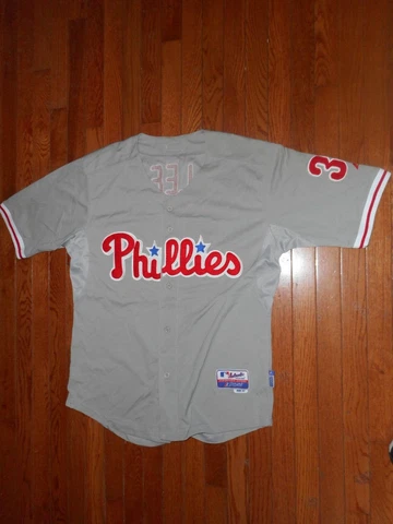 MAJESTIC CLIFF LEE    #33  PHILADELPHIA PHILLIES JERSEY 52 GRAY Cover