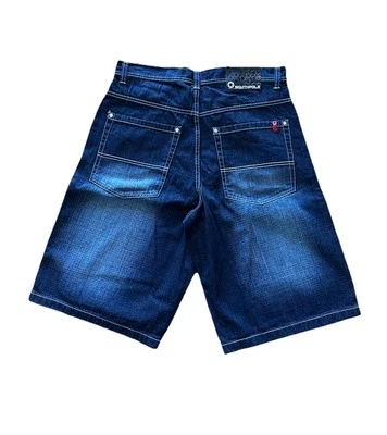 Pantalones Cortos Southpole Vintage Para Hombre Talla 34 Azul Denim Lavado Jean Rojo Pestaña Oscuro Suelto y2k Foto 1 de 4